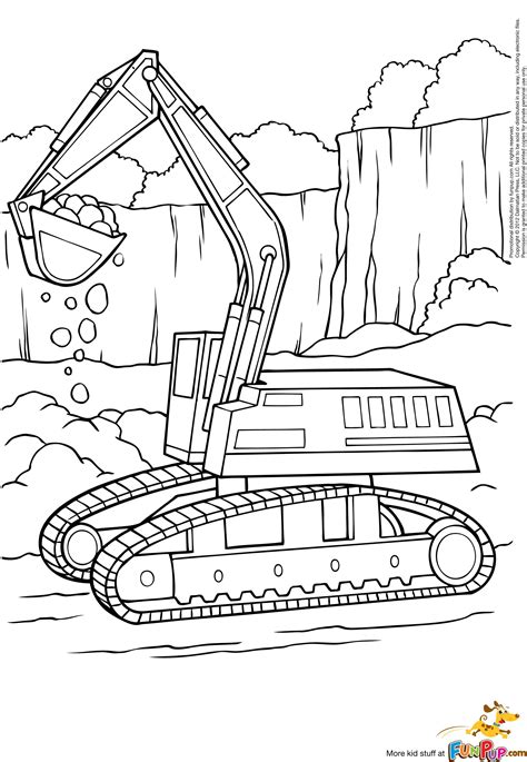 what is an escavator|excavator coloring sheet.